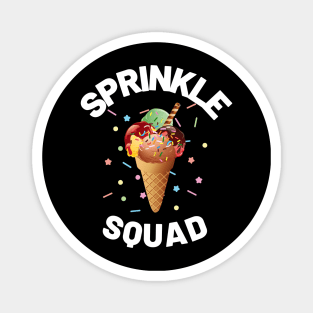 Ice Cream Sprinkle Squad Matching Birthday Cool Ice Cream Magnet